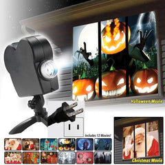Spooky Halloween Merry Christmas Window Projector (One Unit)