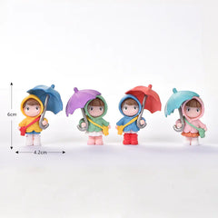 Miniature Couple with Umbrella Garden Decor