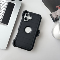 iPhone 16 Waterproof Shockproof Phone Case, Iphone 16 Pro Max Back Cover Stand Case, Iphone 16 Pro Strap Clip Phone Case