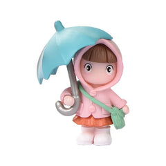 Miniature Couple with Umbrella Garden Decor
