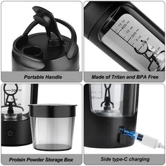 Electric PowerShake Mixer Portable Bottle