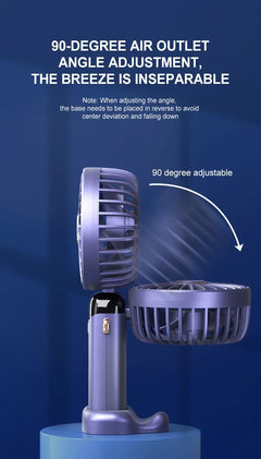 Portable Foldable Mini rechargable Fan w/Neck cord