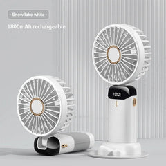 Portable Foldable Mini rechargable Fan w/Neck cord