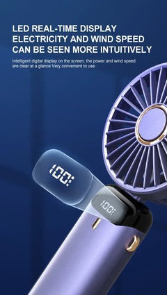 Portable Foldable Mini rechargable Fan w/Neck cord