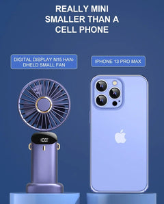 Portable Foldable Mini rechargable Fan w/Neck cord