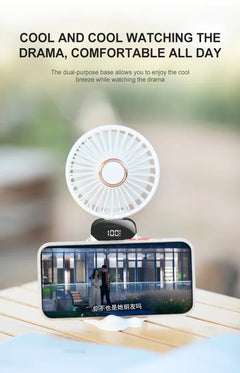 Portable Foldable Mini rechargable Fan w/Neck cord