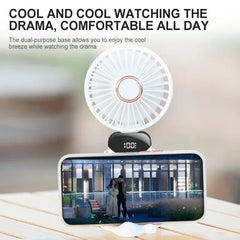 Portable Foldable Mini rechargable Fan w/Neck cord
