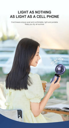 Portable Foldable Mini rechargable Fan w/Neck cord