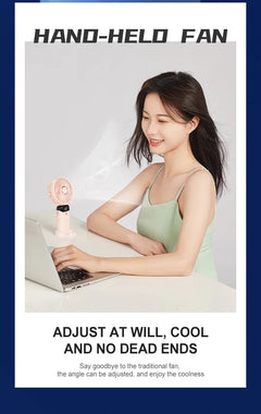 Portable Foldable Mini rechargable Fan w/Neck cord