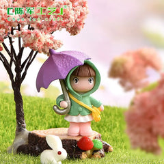 Miniature Couple with Umbrella Garden Decor