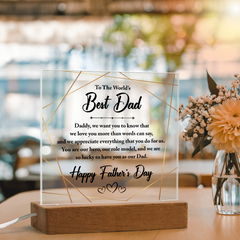 Square Acrylic Plaque - To The World's Best Dad