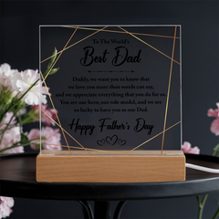 Square Acrylic Plaque - To The World's Best Dad