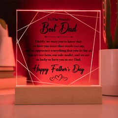 Square Acrylic Plaque - To The World's Best Dad