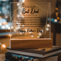 Square Acrylic Plaque - To The World's Best Dad