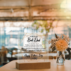 Square Acrylic Plaque - To The World's Best Dad