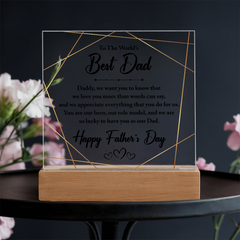 Square Acrylic Plaque - To The World's Best Dad